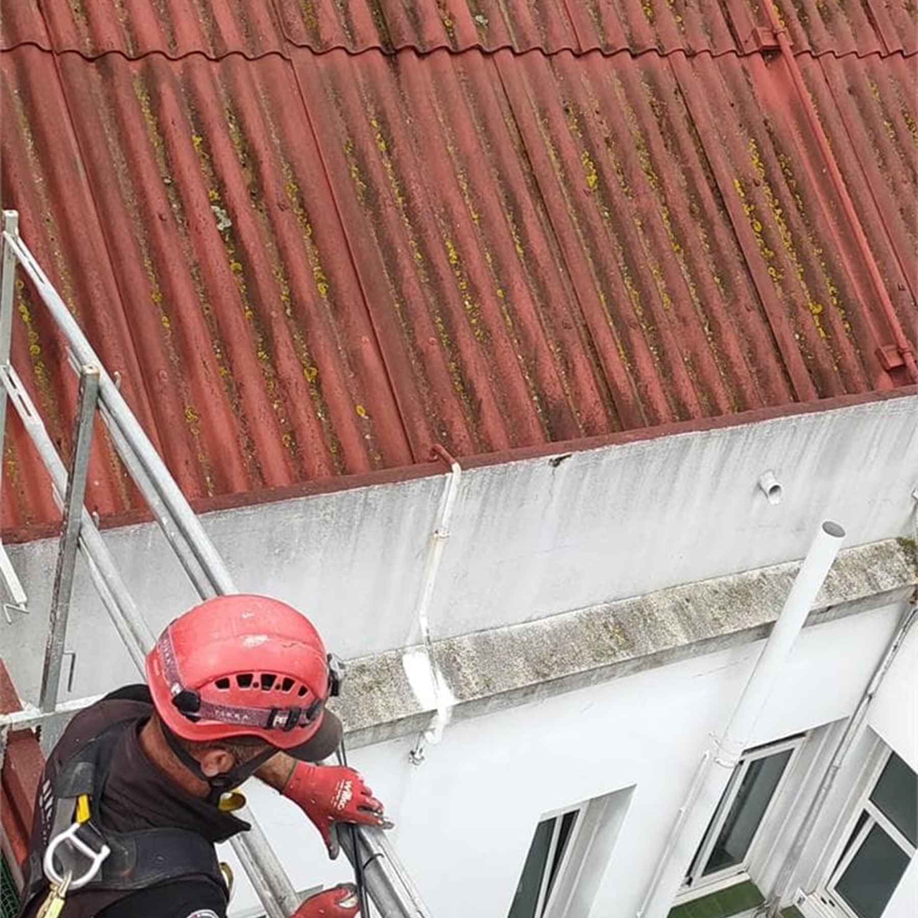 Instalación de protección colectiva - Líneas de vida (Trabajos